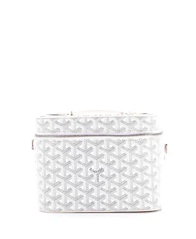 Pre-owned Pre-owned Goyard  Goyard Muse Vanity Case Coated Canvas In White