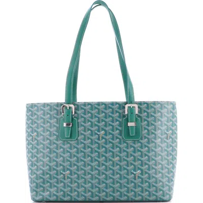 Pre-owned Goyard  Goyard Okinawa Bag Coated Canvas Gm In Green