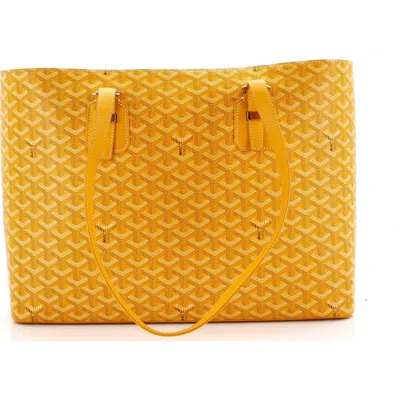 Pre-owned Goyard  Goyard Okinawa Bag Coated Canvas Gm In Orange