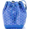 Pre-owned Goyard  Goyard Petit Flot Bucket Bag Coated Canvas Pm In Blue