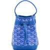 Pre-owned Goyard  Goyard Petit Flot Bucket Bag Coated Canvas Pm In Blue