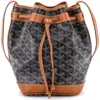 Pre-owned Goyard  Goyard Petit Flot Bucket Bag Coated Canvas Pm In Brown