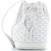 Pre-owned Goyard  Goyard Petit Flot Bucket Bag Coated Canvas Pm In White