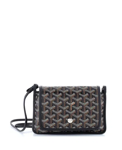 Pre-owned Pre-owned Goyard  Goyard Plumet Clutch Wallet Coated Canvas In Black