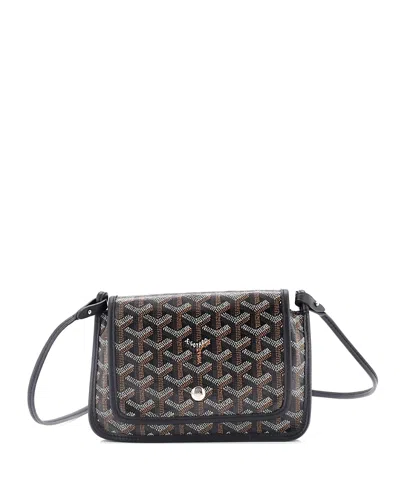 Pre-owned Goyard  Goyard Plumet Clutch Wallet Coated Canvas In Black