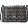 Pre-owned Goyard  Goyard Plumet Clutch Wallet Coated Canvas In Black