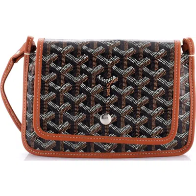 Pre-owned Goyard  Goyard Plumet Clutch Wallet Coated Canvas In Black