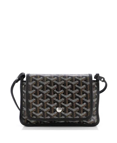 Pre-owned Pre-owned Goyard  Goyard Plumet Clutch Wallet Coated Canvas In Black/ Brown