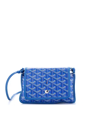 Pre-owned Pre-owned Goyard  Goyard Plumet Clutch Wallet Coated Canvas In Blue