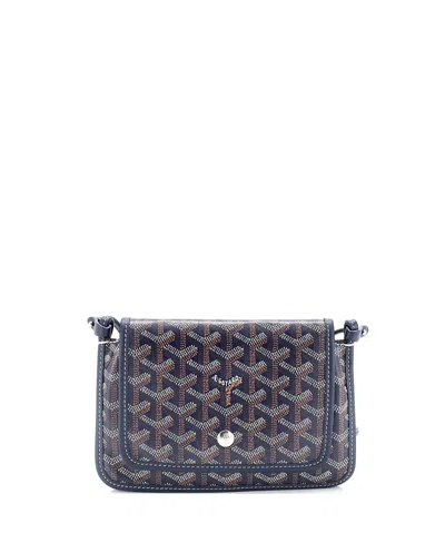 Pre-owned Pre-owned Goyard  Goyard Plumet Clutch Wallet Coated Canvas In Blue