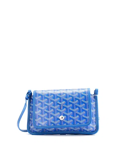 Pre-owned Pre-owned Goyard  Goyard Plumet Clutch Wallet Coated Canvas In Blue
