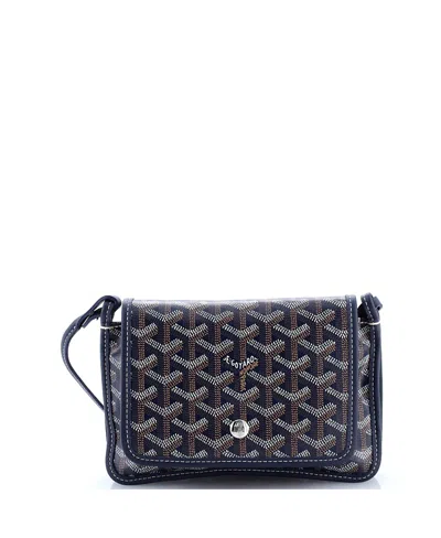 Pre-owned Pre-owned Goyard  Goyard Plumet Clutch Wallet Coated Canvas In Blue