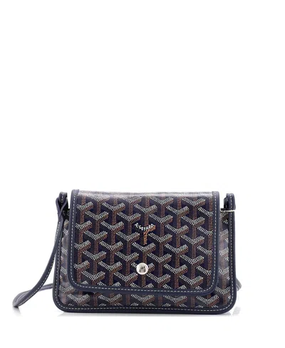 Pre-owned Pre-owned Goyard  Goyard Plumet Clutch Wallet Coated Canvas In Blue