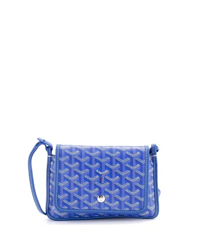 Pre-owned Pre-owned Goyard  Goyard Plumet Clutch Wallet Coated Canvas In Blue