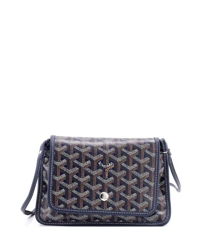 Pre-owned Pre-owned Goyard  Goyard Plumet Clutch Wallet Coated Canvas In Blue