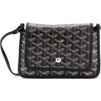 Pre-owned Goyard  Goyard Plumet Clutch Wallet Coated Canvas In Black