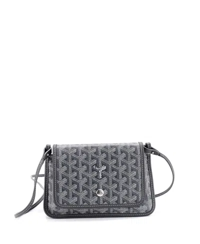 Pre-owned Pre-owned Goyard  Goyard Plumet Clutch Wallet Coated Canvas In Gray