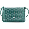 Pre-owned Goyard  Goyard Plumet Clutch Wallet Coated Canvas In Green