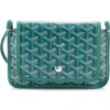 Pre-owned Goyard  Goyard Plumet Clutch Wallet Coated Canvas In Green