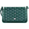 Pre-owned Goyard  Goyard Plumet Clutch Wallet Coated Canvas In Green