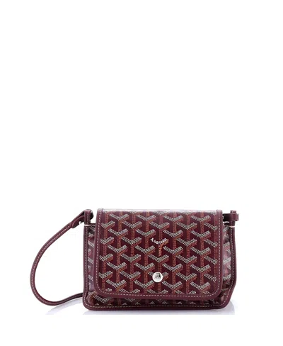 Pre-owned Pre-owned Goyard  Goyard Plumet Clutch Wallet Coated Canvas In Red