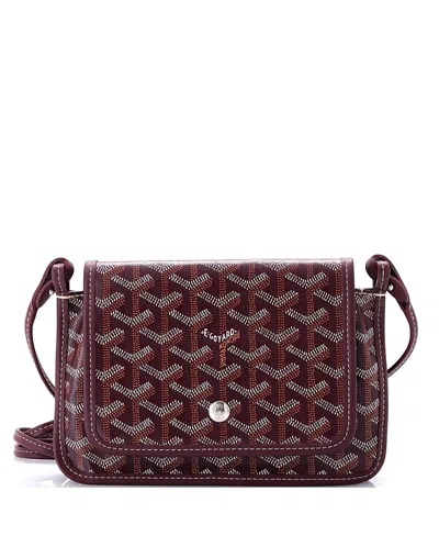 Pre-owned Pre-owned Goyard  Goyard Plumet Clutch Wallet Coated Canvas In Red