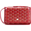Pre-owned Goyard  Goyard Plumet Clutch Wallet Coated Canvas In Red