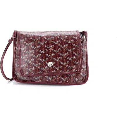 Pre-owned Goyard  Goyard Plumet Clutch Wallet Coated Canvas In Blue