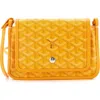 Pre-owned Goyard  Goyard Plumet Clutch Wallet Coated Canvas In Yellow