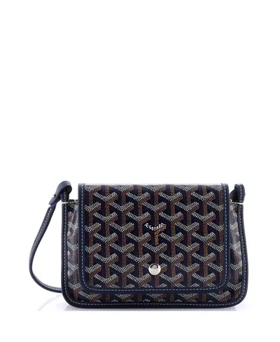 Pre-owned Pre-owned Goyard  Goyard Plumet Clutch Wallet Printed Coated Canvas In Blue