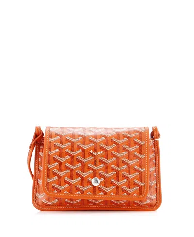 Pre-owned Pre-owned Goyard  Goyard Plumet Clutch Wallet Printed Coated Canvas In Orange