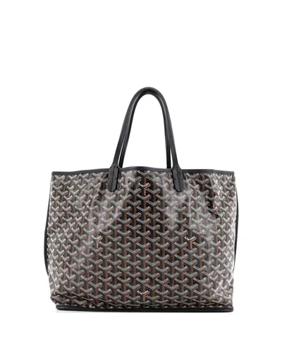 Pre-owned Pre-owned Goyard  Goyard Pm Anjou Reversible Tote Coated Canvas In Black