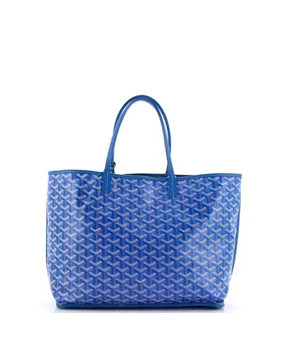 Pre-owned Pre-owned Goyard  Goyard Pm Anjou Reversible Tote Coated Canvas In Blue