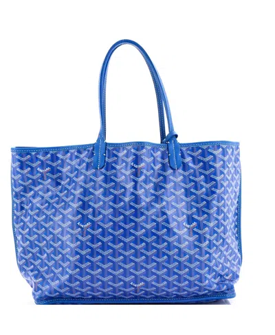 Pre-owned Pre-owned Goyard  Goyard Pm Anjou Reversible Tote Coated Canvas In Blue