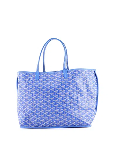 Pre-owned Pre-owned Goyard  Goyard Pm Anjou Reversible Tote Coated Canvas In Blue