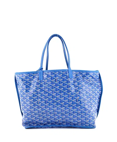 Pre-owned Pre-owned Goyard  Goyard Pm Anjou Reversible Tote Coated Canvas In Blue