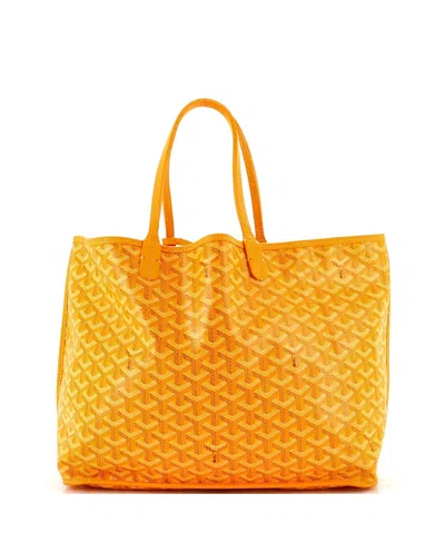Pre-owned Pre-owned Goyard  Goyard Pm Anjou Reversible Tote Coated Canvas In Yellow