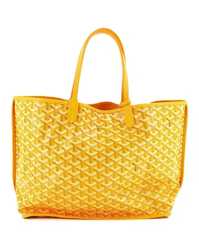 Pre-owned Pre-owned Goyard  Goyard Pm Anjou Reversible Tote Coated Canvas In Yellow