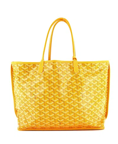Pre-owned Pre-owned Goyard  Goyard Pm Anjou Reversible Tote Coated Canvas In Yellow