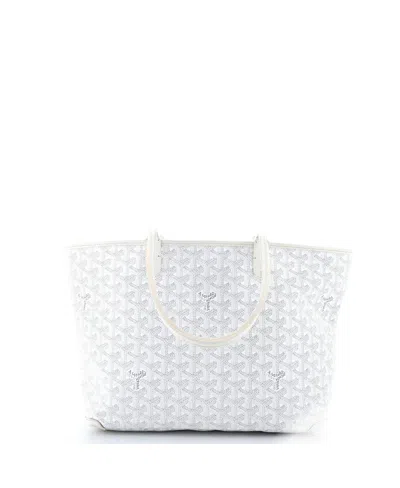 Pre-owned Pre-owned Goyard  Goyard Pm Artois Tote Coated Canvas In White
