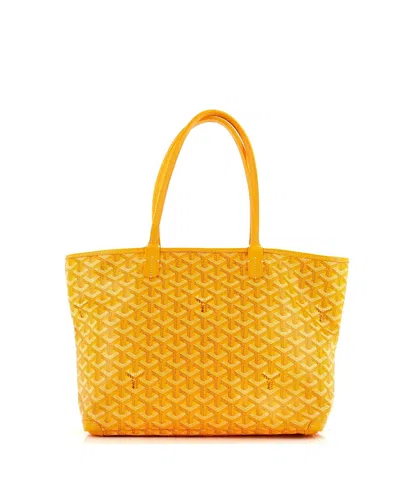 Pre-owned Pre-owned Goyard  Goyard Pm Artois Tote Coated Canvas In Yellow/ Orange