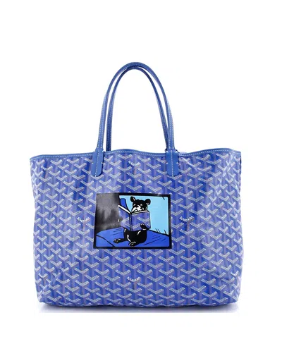Pre-owned Pre-owned Goyard  Goyard Pm Artois Tote Printed Coated Canvas In Blue