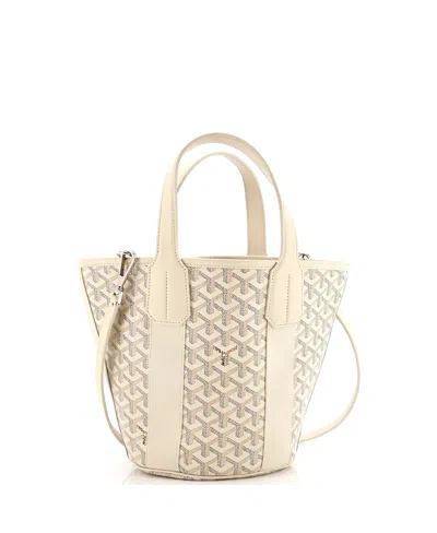 Pre-owned Pre-owned Goyard  Goyard Pm Belharra Tote Coated Canvas In Neutral