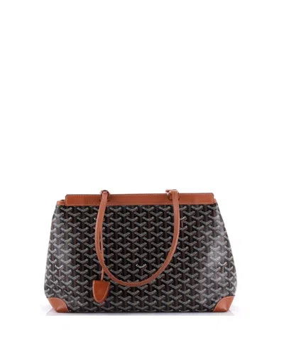 Pre-owned Pre-owned Goyard  Goyard Pm Bellechasse Bag Coated Canvas In Black/ Brown