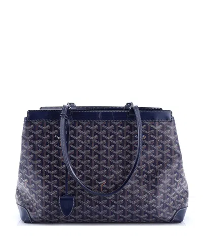 Pre-owned Pre-owned Goyard  Goyard Pm Bellechasse Bag Coated Canvas In Blue
