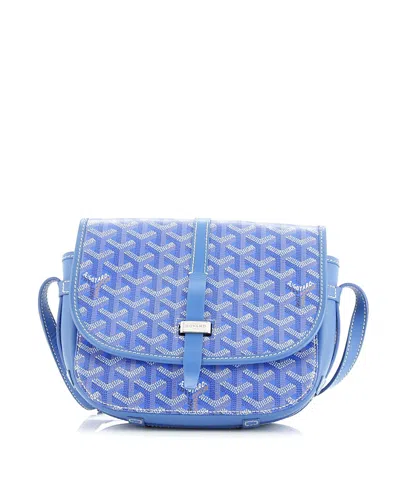 Pre-owned Pre-owned Goyard  Goyard Pm Belvedere Ii Messenger Bag Coated Canvas In Blue