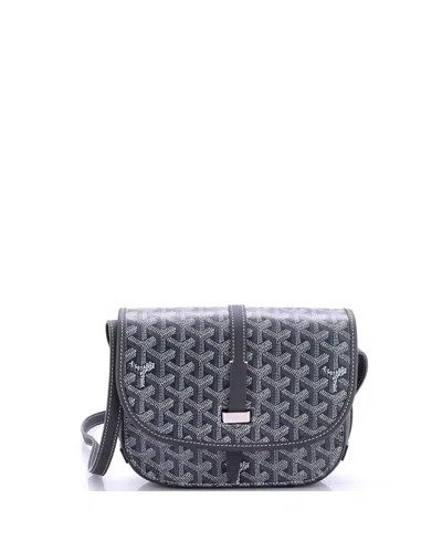 Pre-owned Pre-owned Goyard  Goyard Pm Belvedere Ii Messenger Bag Coated Canvas In Gray