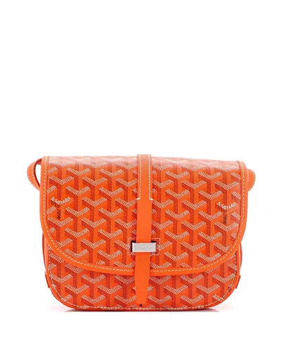 Pre-owned Goyard  Goyard Pm Belvedere Ii Messenger Bag Coated Canvas In Orange