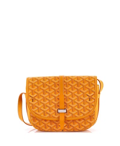 Pre-owned Pre-owned Goyard  Goyard Pm Belvedere Ii Messenger Bag Coated Canvas In Yellow
