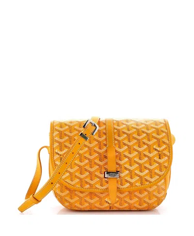 Pre-owned Pre-owned Goyard  Goyard Pm Belvedere Ii Messenger Bag Coated Canvas In Yellow